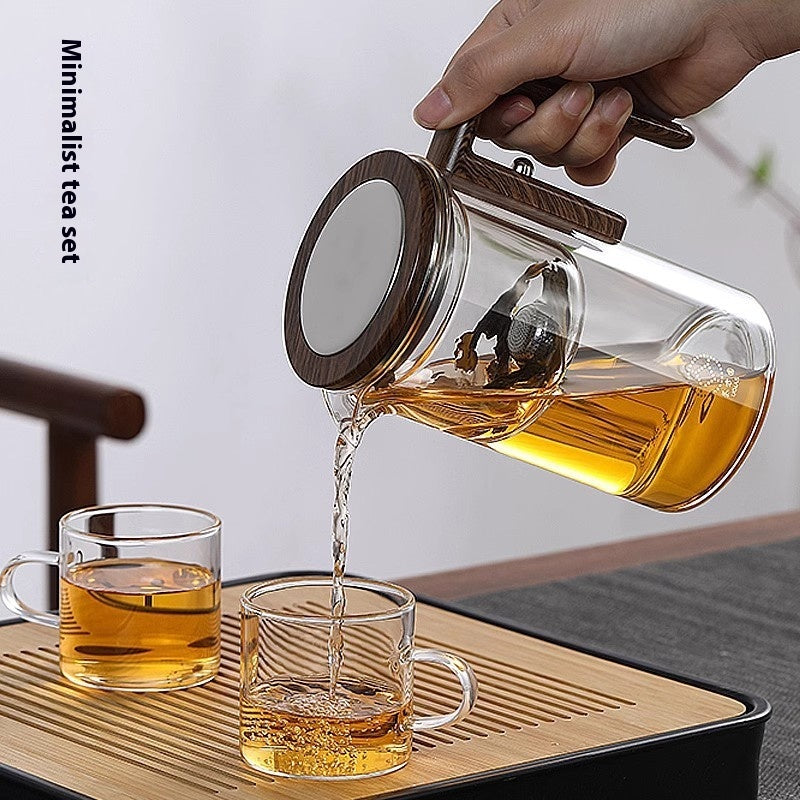 Elegant Glass & Wood Tea Brewer