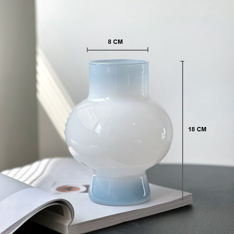 Vase-Glass with Fluted Top- Various Colors and Sizes