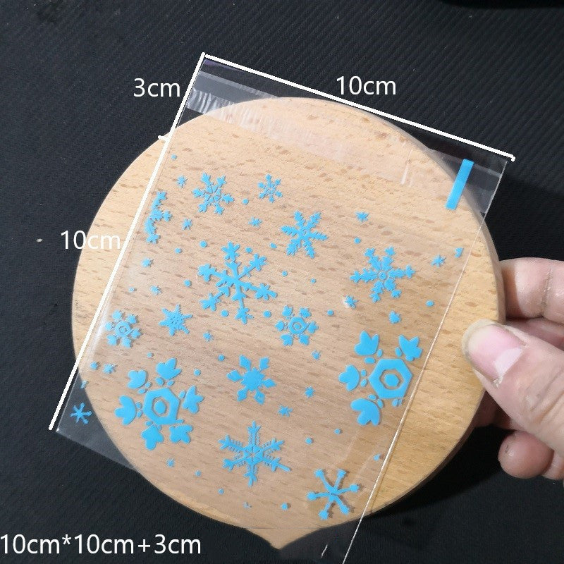 100PC Clear Plastic Snowflake Treat Bags