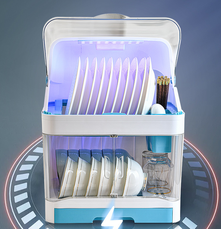 2-Tier UV Disinfecting Dish Rack