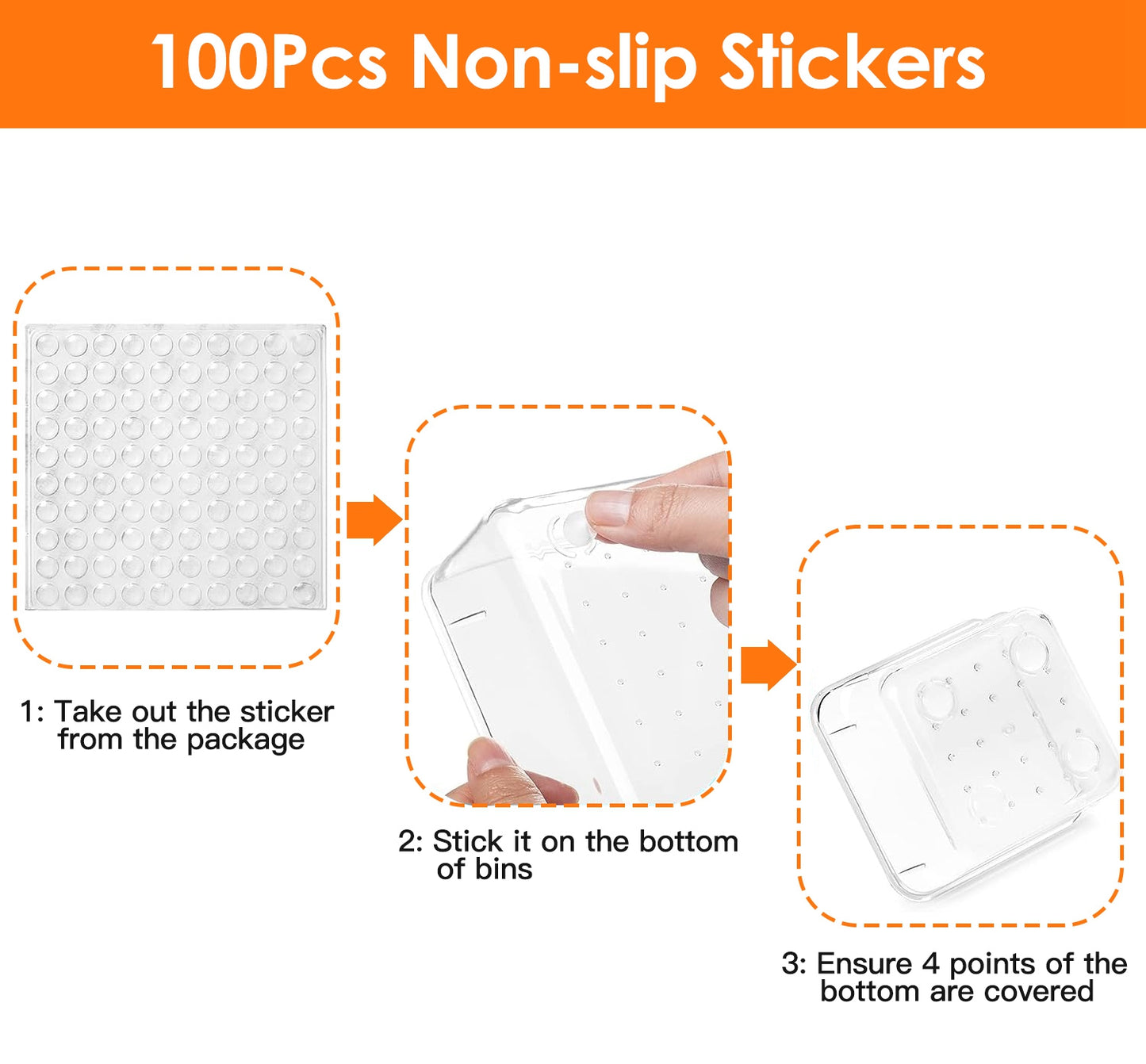 Clear Plastic Drawer Organizers-25PC