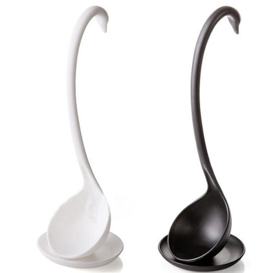 Swan Ladle with Long Handle & Vertical Standup Tray