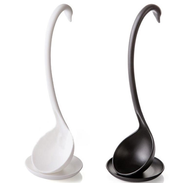 Swan Ladle with Long Handle & Vertical Standup Tray
