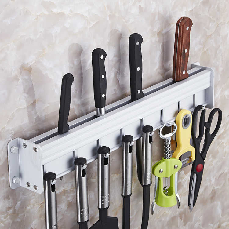 Minimalist Knife-Utensil Wall Rack