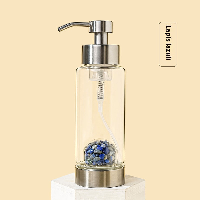 Natural Crystal Gravel Glass Pump Bottle