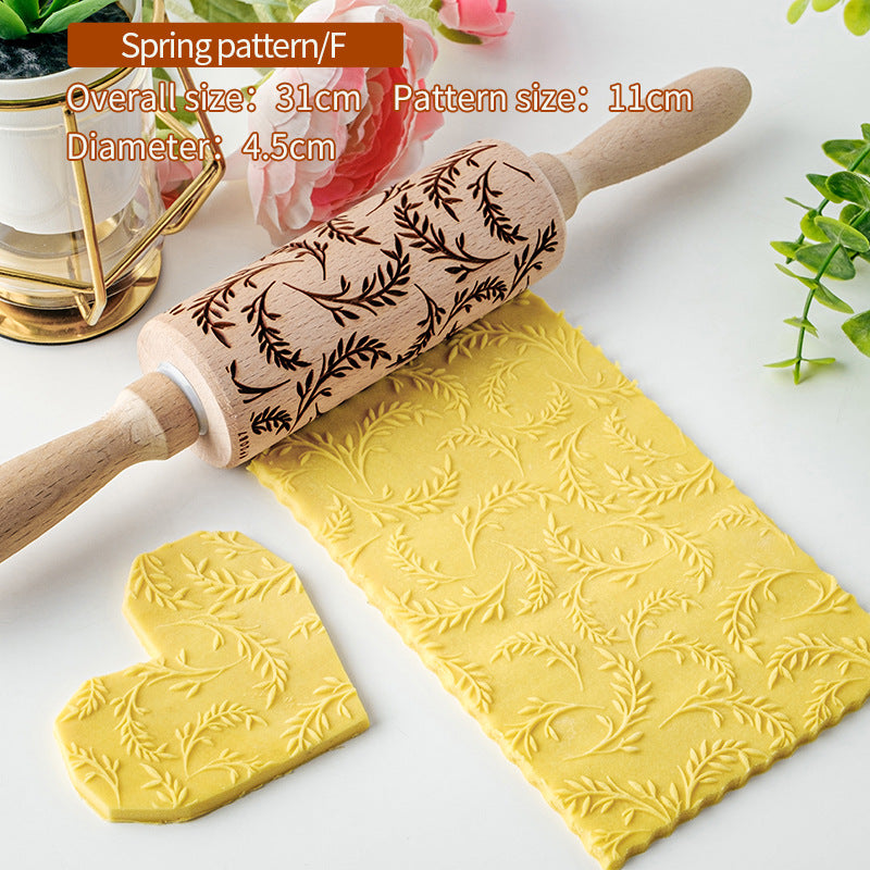 Botanical Embossed Rolling Pin