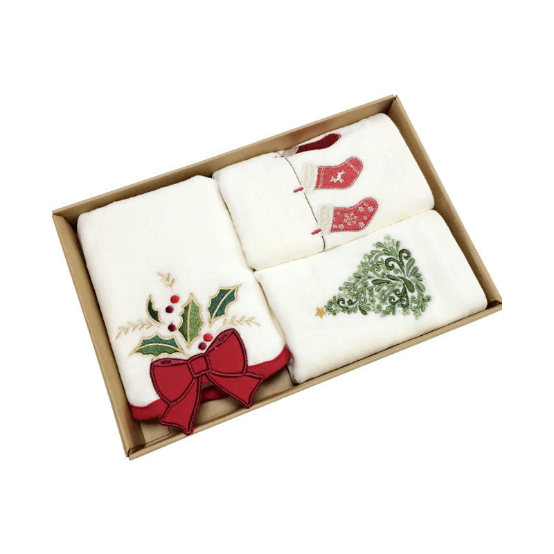 Christmas Linens: Embroidered Kitchen Tea Towels