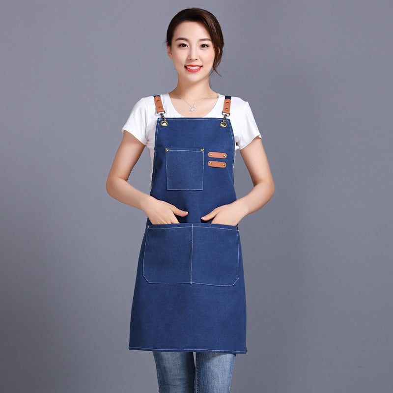 Heavy Canvas Denim Aprons with Big Pockets