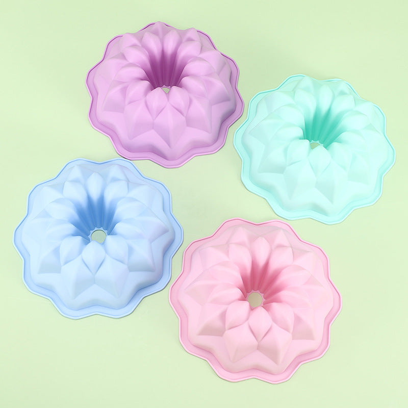 Double Layer Flower Silicone Bundt Cake Mold