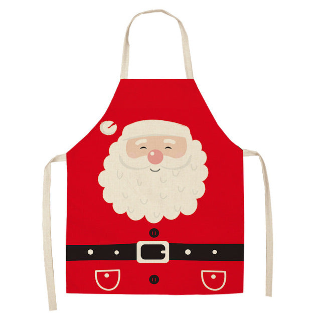 Christmas Aprons: Jolly Holidays Laughing Santa