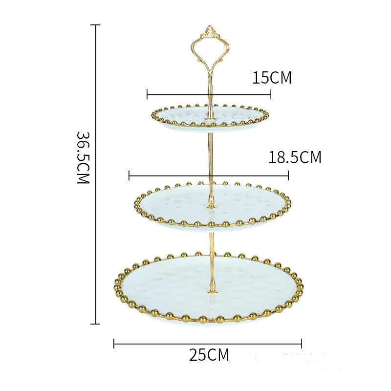 Ceramic Tiered Dessert Tray for Fruit, Snacks, Desserts or Candy