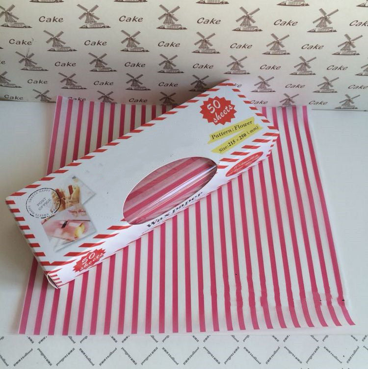 50PC Oilproof Decorative Wax Paper