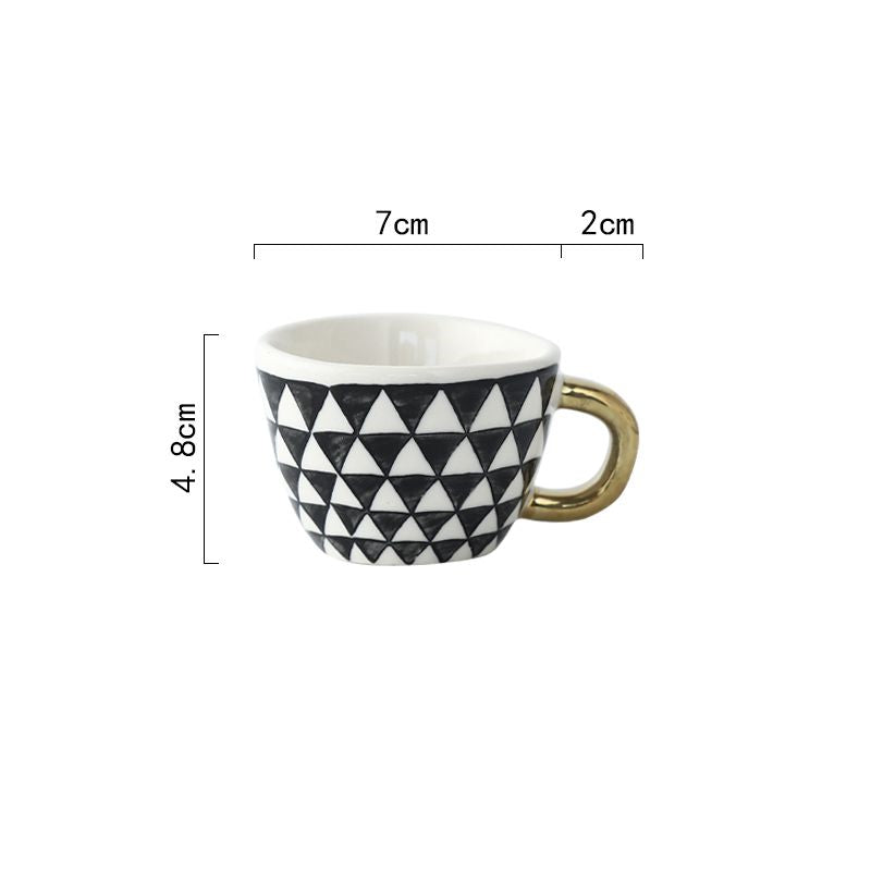 French Black & White Espresso Cups