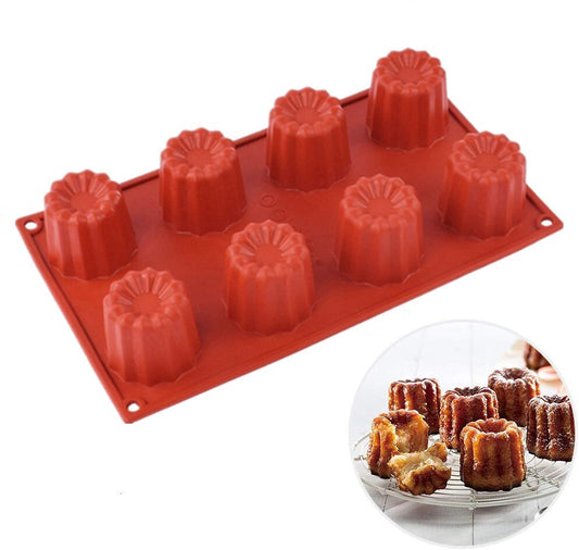 Silicone 8-Canelle Baking Mold