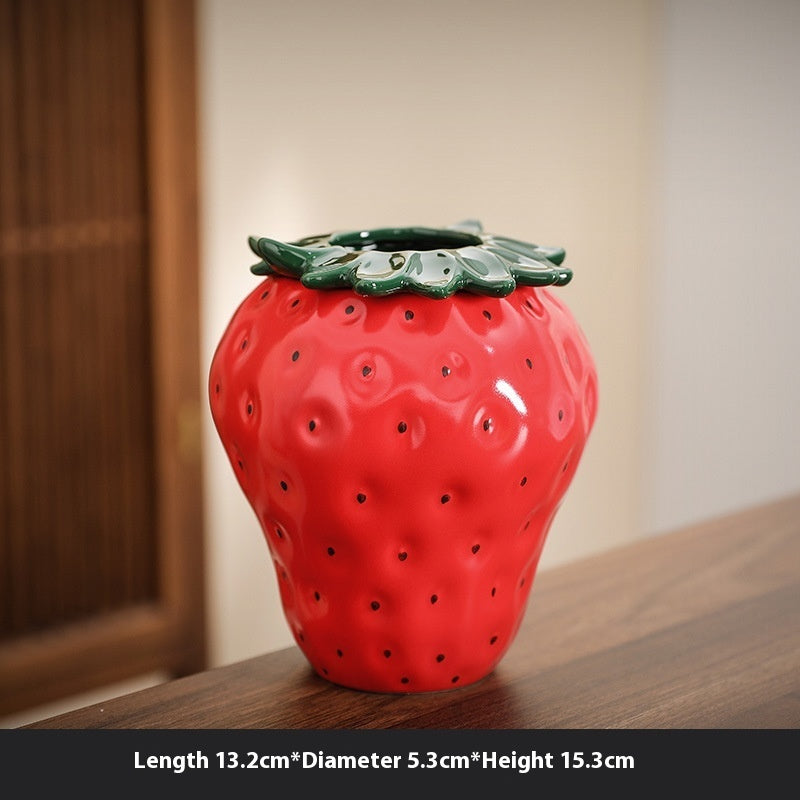 Vase Strawberry Ceramic