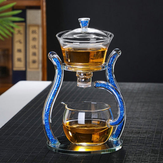 Glass Automatic Drip Brewer Teapot & Cups