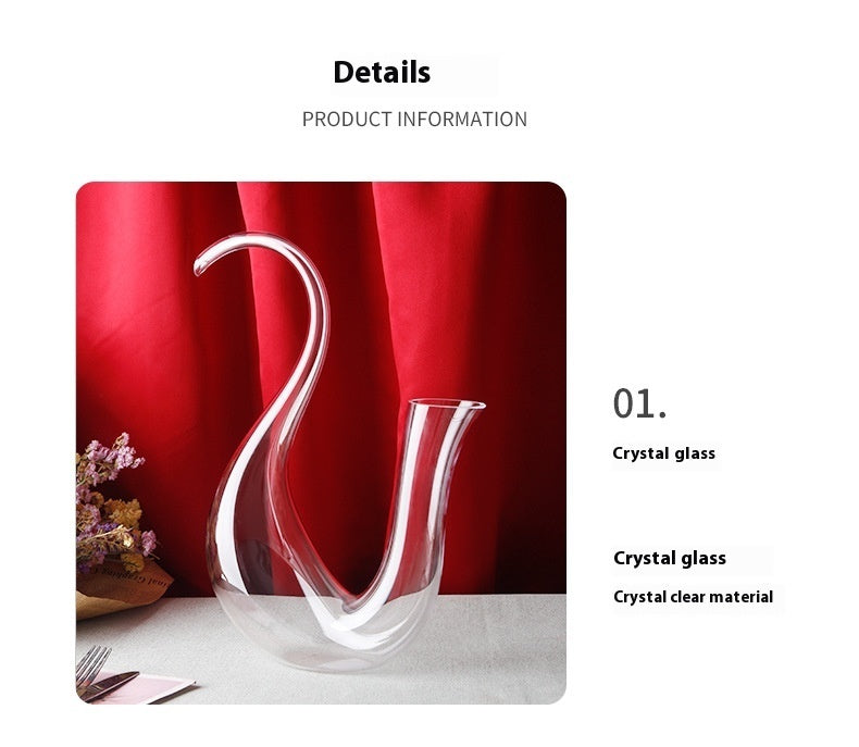 Swan Crystal Wine Decanter