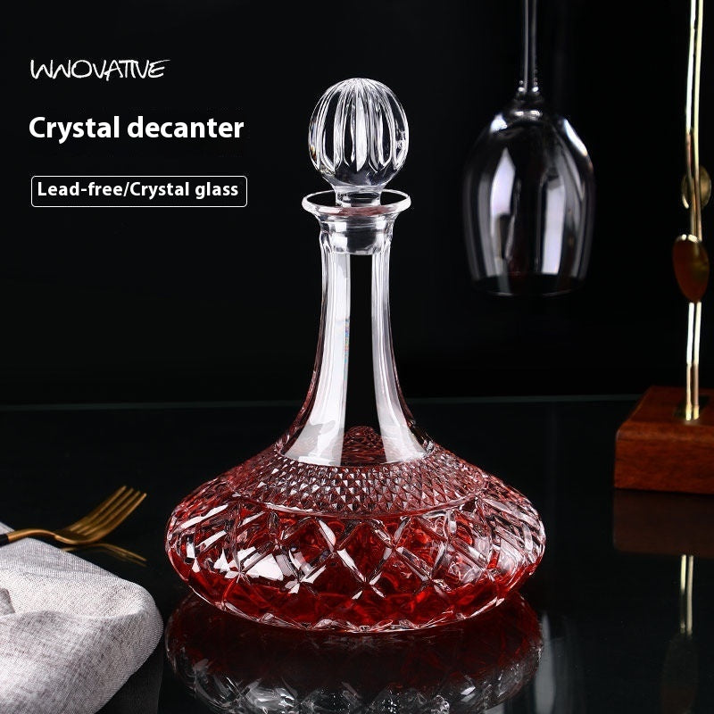 Crystal Wide Bottom Wine Decanter