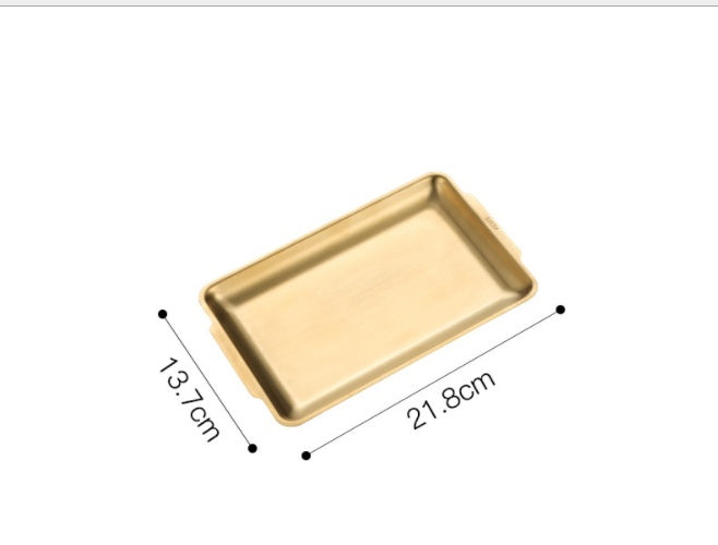 Chic Minimalist Narrow Stainless Steel Serving Trays