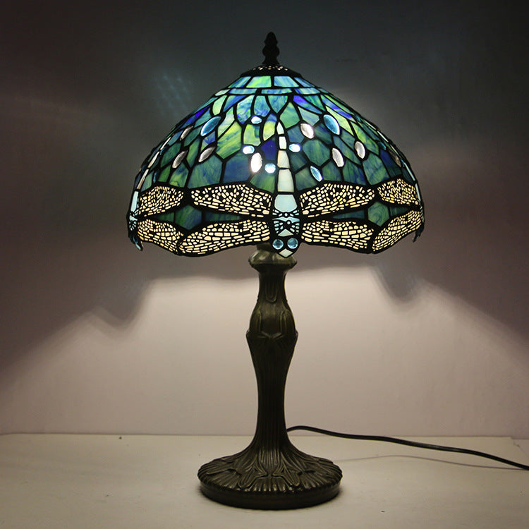 Green Dragonfly Tiffany Table Lamp