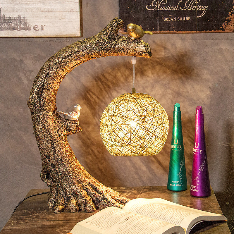 Woodland Tree Trunk Table Lamp