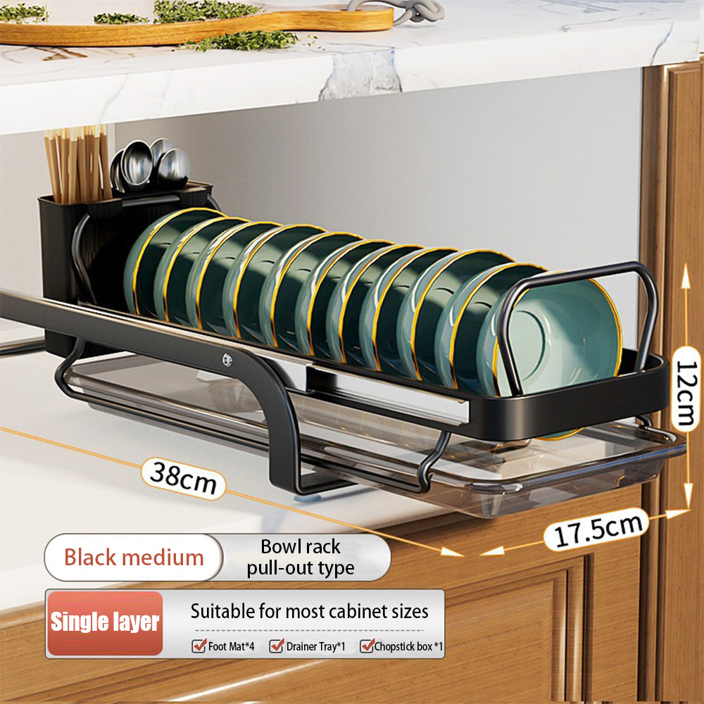 Kitchen Pull-Out Cabinet Tableware Storage Rack