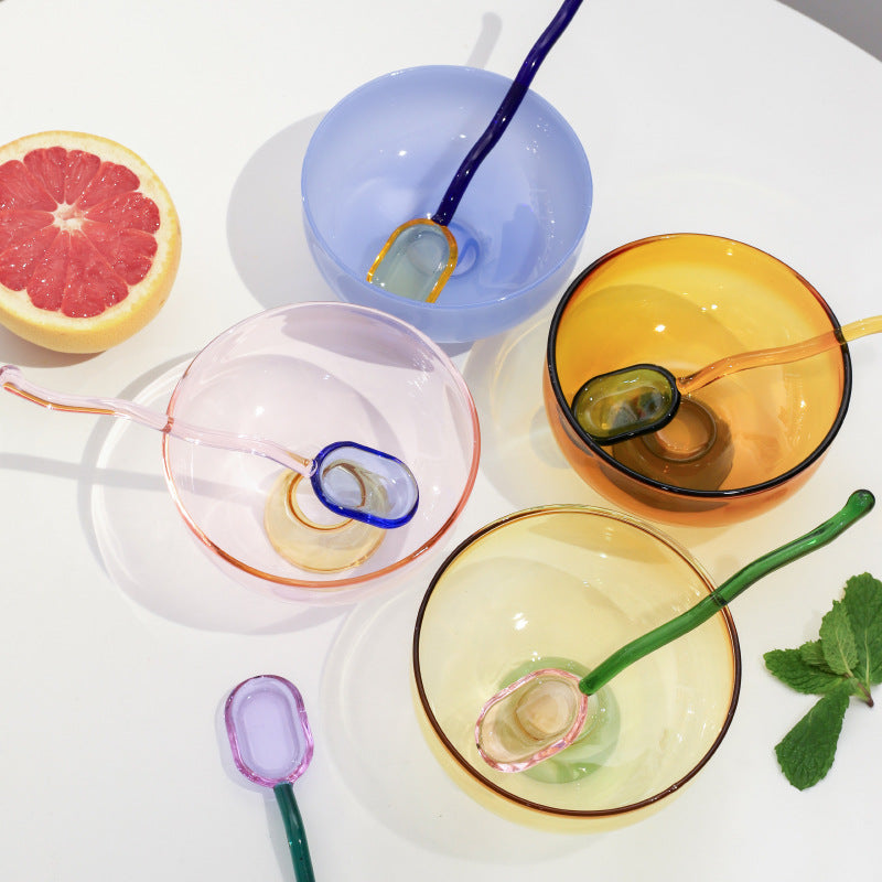 Colored Glass Dessert Bowls