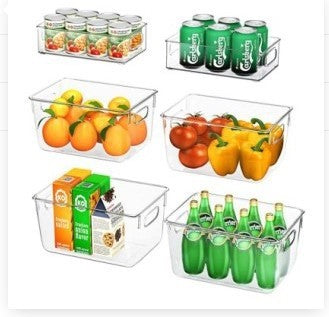 Clear Refrigerator Organizer Bins