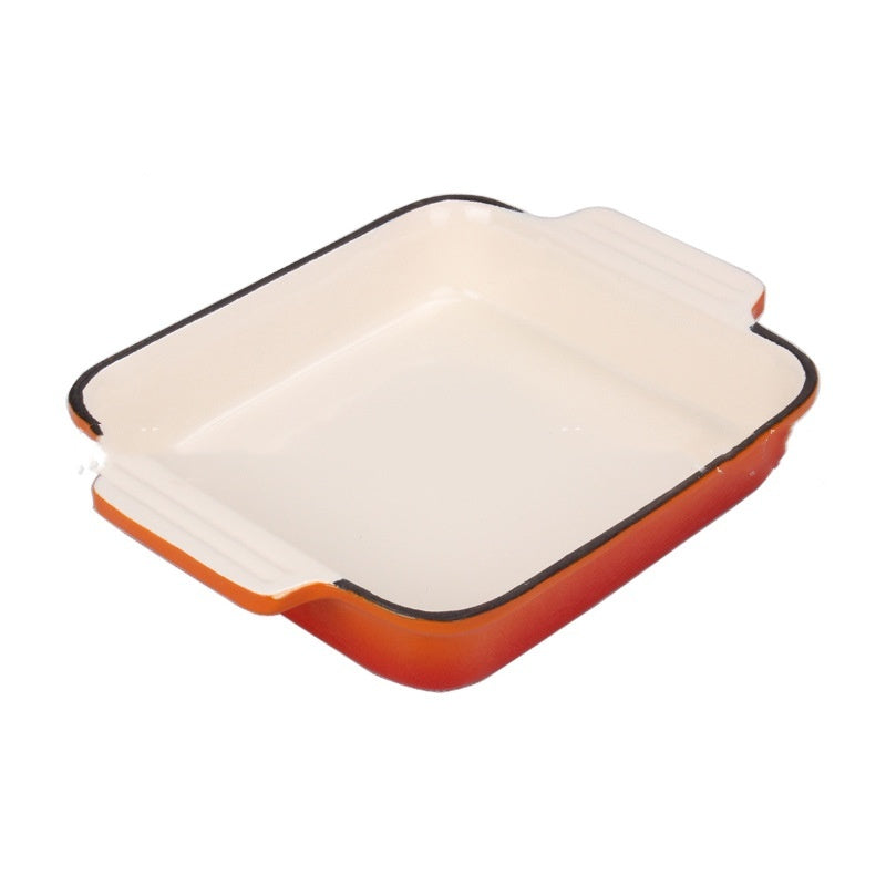 Enameled Cast Iron Shallow Baking Dish