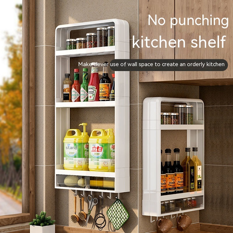 Wall-Mounted Kitchen Racks-White