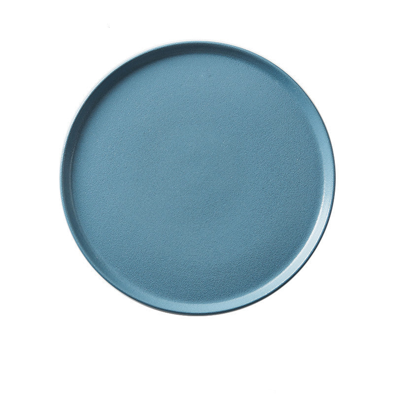 Round Nordic Style Matte Porcelain Serving Tray-Various Colors