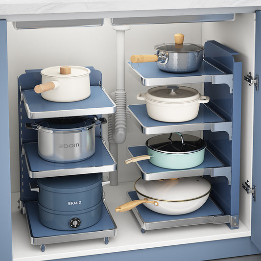 Multi-Level Kitchen Shelving Unit for Heavy or Large Pots