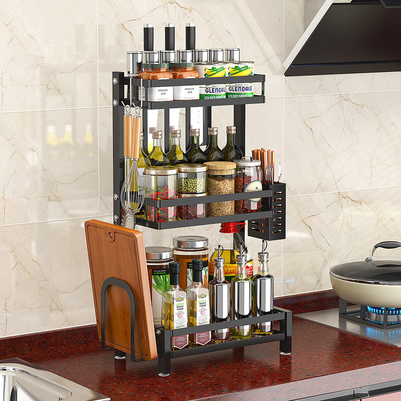 Stainless Steel Multi-Tier Kitchen Countertop Storage Rack