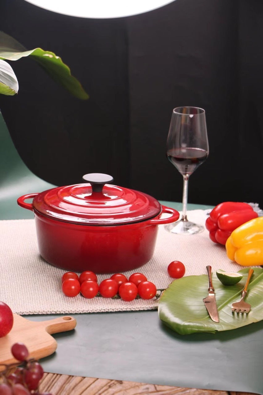 Enameled Cast Iron Dutch Oven, Stock Pot, Stew Pot