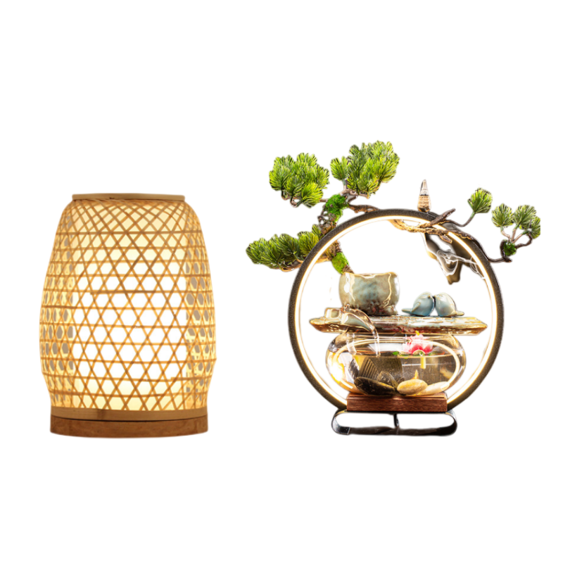 Bamboo Honeycomb Table Lamp