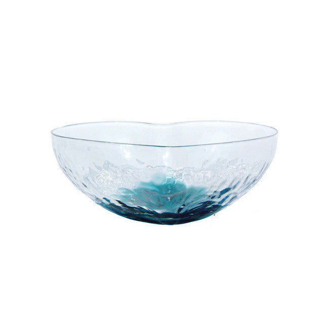 Blue Heart-of-Glass Dessert Set