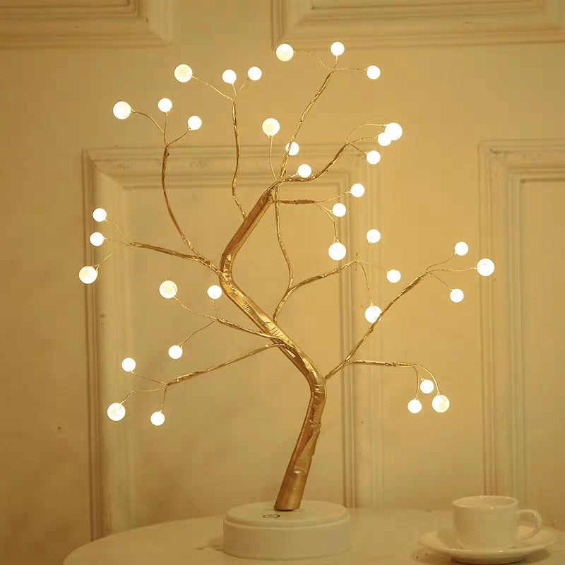 Copper Wire Fairy Light Tree Lamp