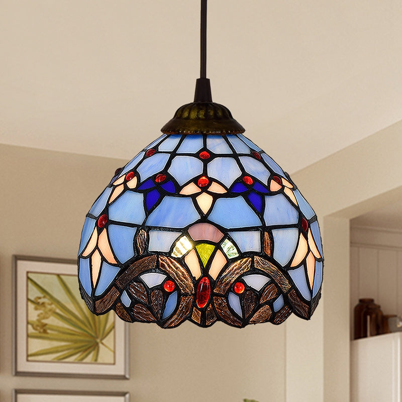 Tiffany Lamp: Stained Glass Pendant Light