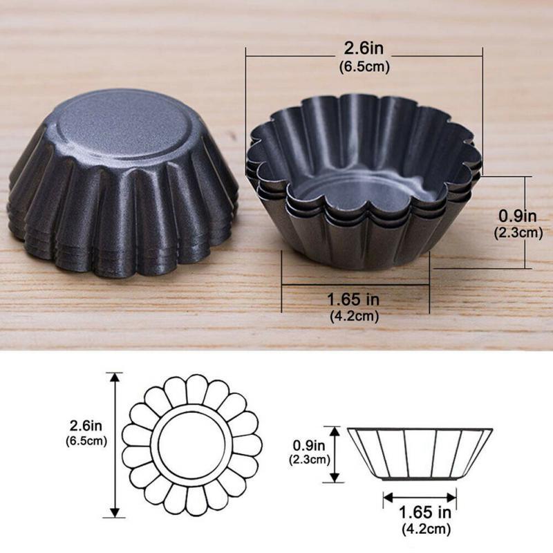 15PC Carbon Steel Fluted Mini Tart Pans