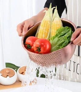 Kitchenware: Colorful Stainless Steel Deep Bowl Colander