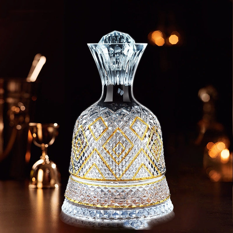 Gold Crystal Bell Wine Decanter