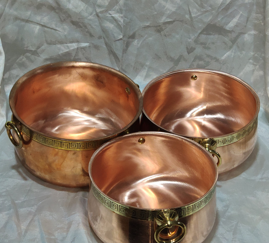 Suzannah's Kitchen Artisanal Copper Saucepan with Tempered Glass Lid