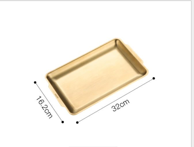 Chic Minimalist Narrow Stainless Steel Serving Trays