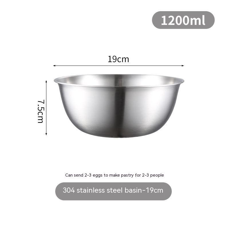 Kitchenware: Stainless Steel Mixing Bowl & Mesh Sieve