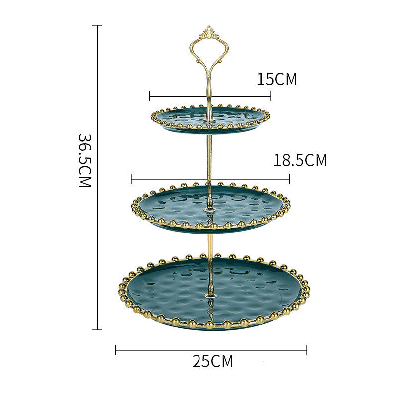 Ceramic Tiered Dessert Tray for Fruit, Snacks, Desserts or Candy