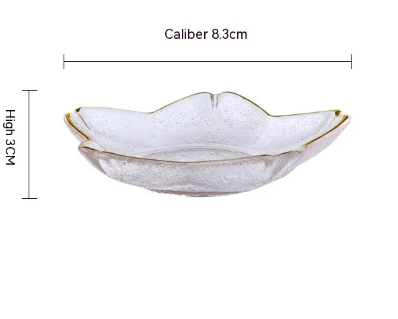 Suzannah's Kitchen Gilded Gold Rim Frosted Glass Dinnerware