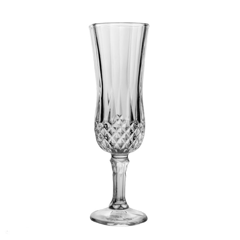 Champagne Flute with Cut Glass Base
