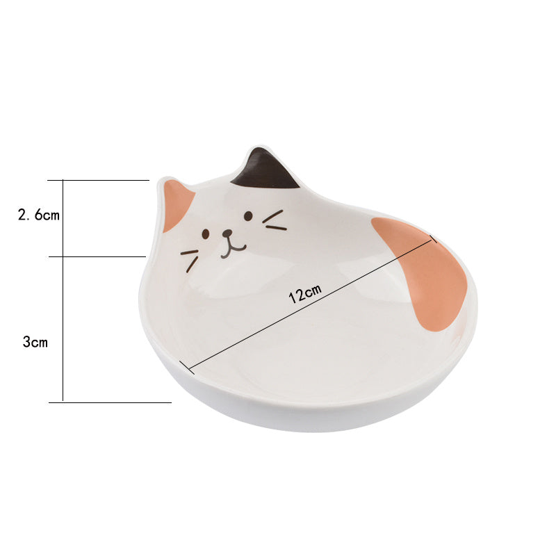 Japanese Cat Face Ceramic Bowl