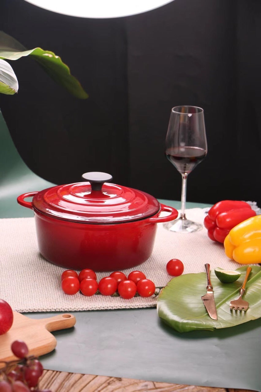 Enameled Cast Iron Dutch Oven, Stock Pot, Stew Pot