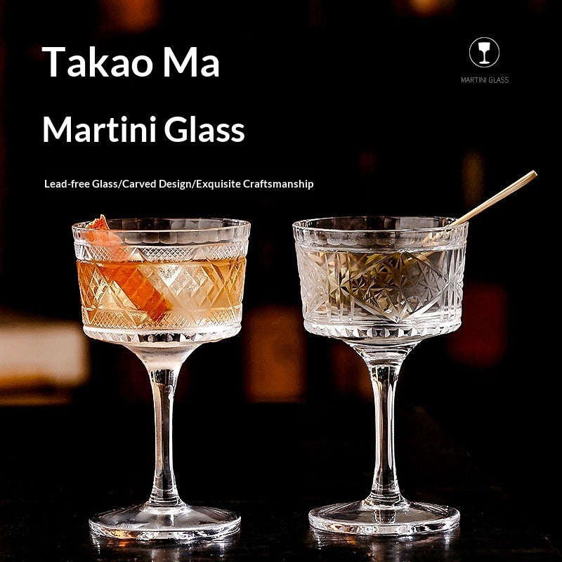 Handcrafted Cut Crystal-Coupe Dessert Glass-Cocktail Glass